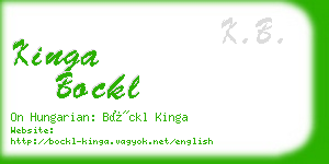 kinga bockl business card